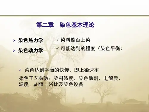 染整工艺原理(Ⅱ)课件：第2章 染色基本理论