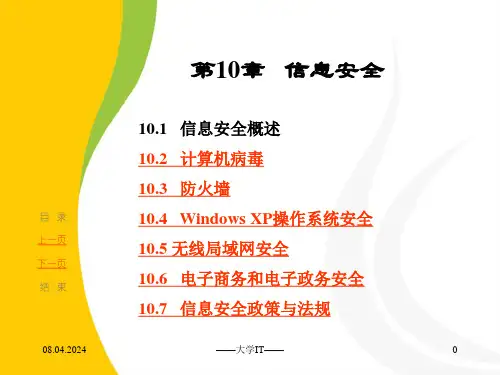 最新十章信息安全精品课件