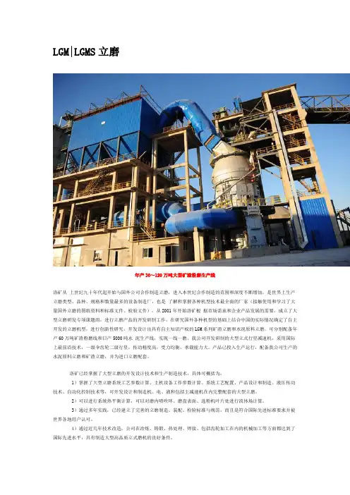 年产30～120万吨大型矿渣粉磨生产线