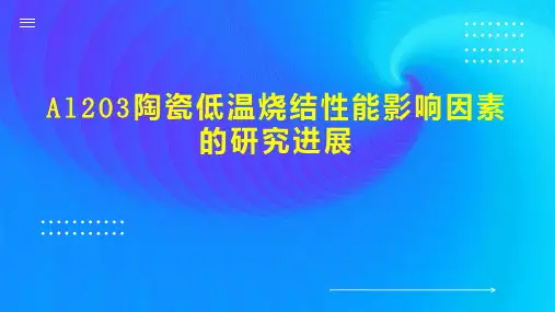 Al2O3陶瓷低温烧结性能影响因素的研究进展