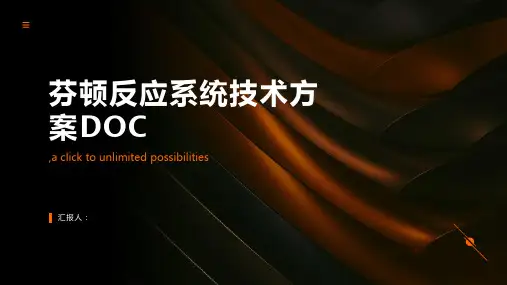 芬顿反应系统技术方案DOC