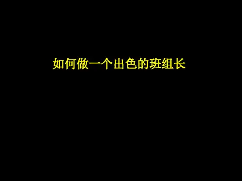 如何做好班组长工作(ppt 37页)