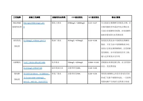 (完整版)污水可生化性提高途径整理
