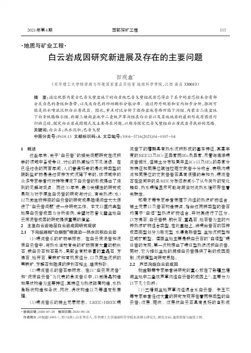 白云岩成因研究新进展及存在的主要问题