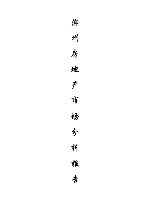 滨州房地产市场分析报告