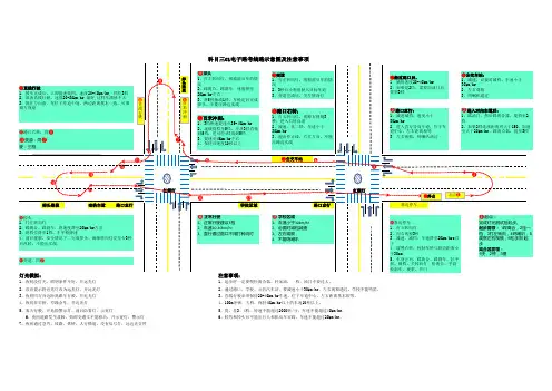 科目三C1电子路考线路示意图及注意事项