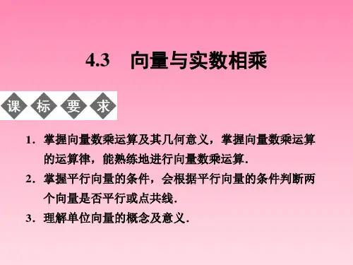 高中数学4-3向量与实数相乘课件湘教版必修2