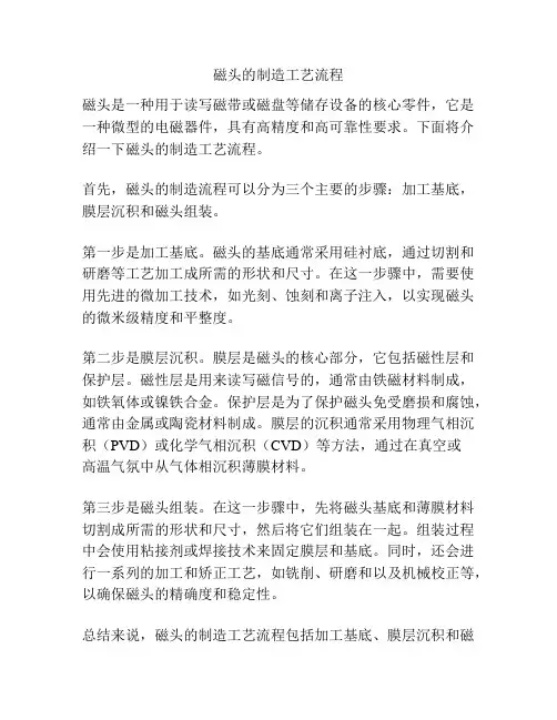 磁头的制造工艺流程