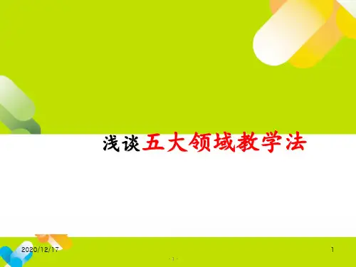 五大领域教学法 ppt课件