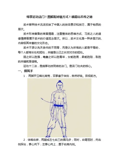 绵掌运功法门！图解配呼吸方式！峨眉山不传之秘