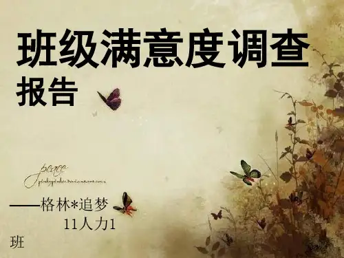 班级满意度调查报告(PPT 28页)