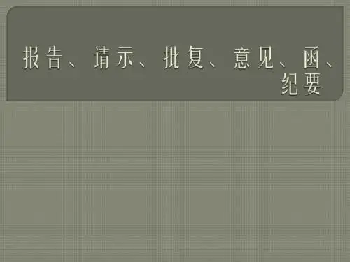 报告、请示、批复