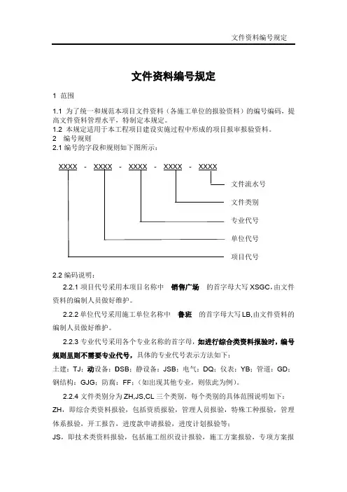 资料编号规则