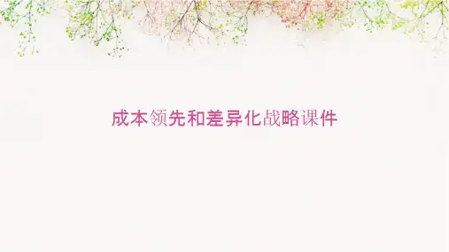 成本领先和差异化战略课件
