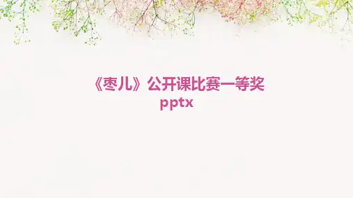 《枣儿》公开课比赛一等奖pptx