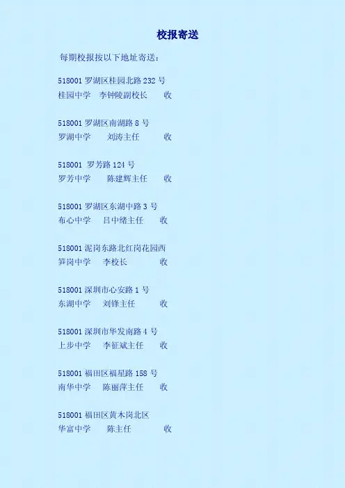 校报寄送——精选推荐