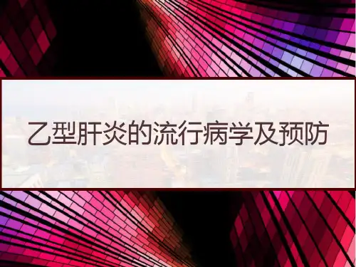 乙型肝炎的流行病学及预防 PPT