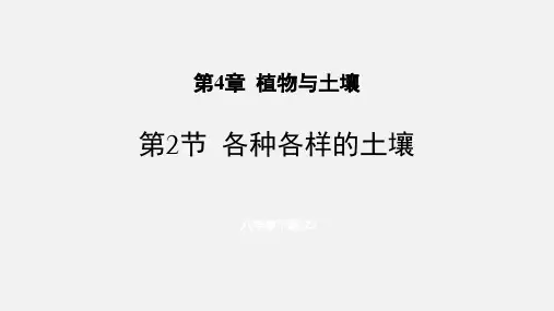 《各种各样的土壤》PPT教学课件