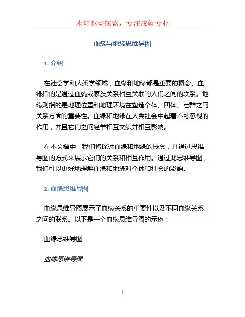 血缘与地缘思维导图