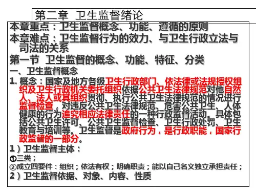 卫生监督绪论课件