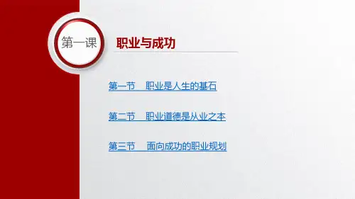 德育(第二版第三册)职业道德与职业指导课件整套电子教案