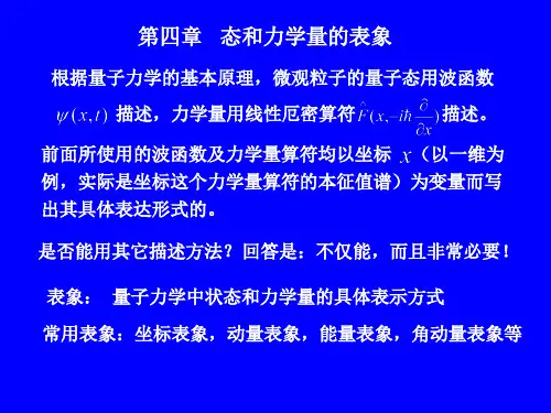第四章 表象理论1