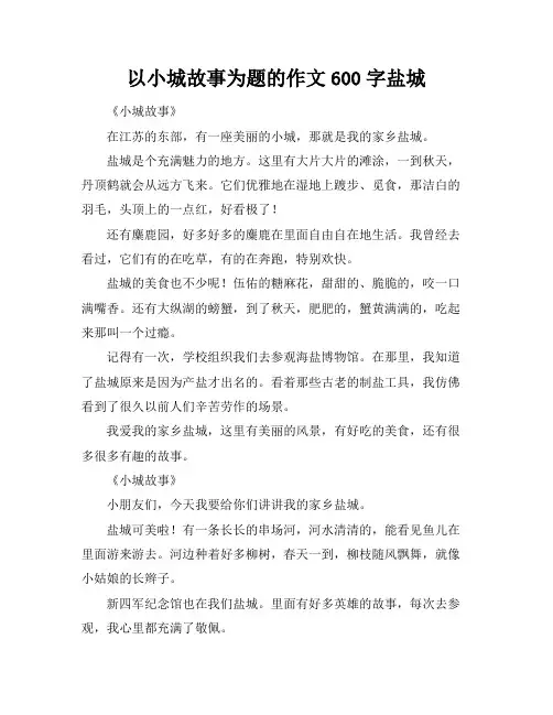 以小城故事为题的作文600字盐城