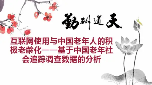 互联网使用与中国老年人的积极老龄化基于中国老年社会追踪调查数据的分析