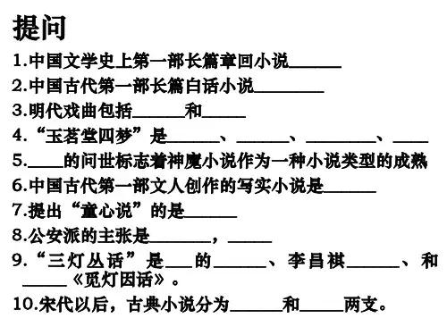 第十章 明代话本小说