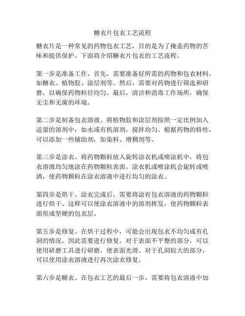 糖衣片包衣工艺流程