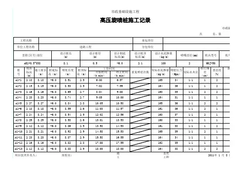 搅拌桩,旋喷桩计算公式