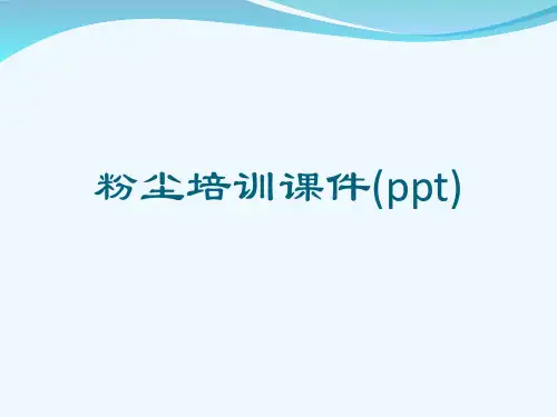 粉尘培训课件(ppt)