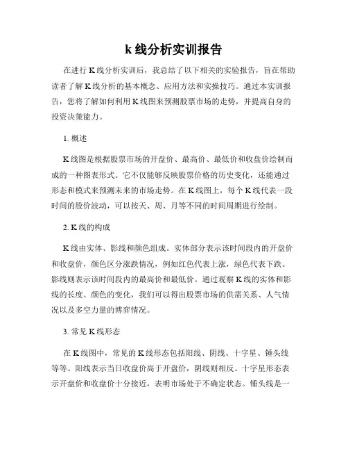 k线分析实训报告