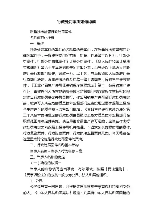 行政处罚案由如何构成