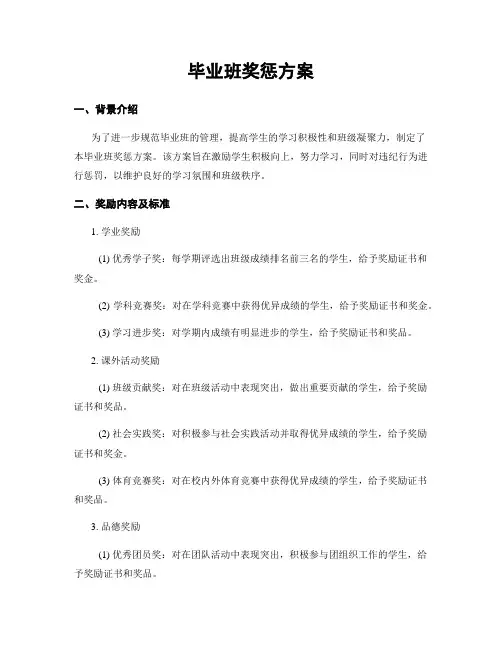 毕业班奖惩方案