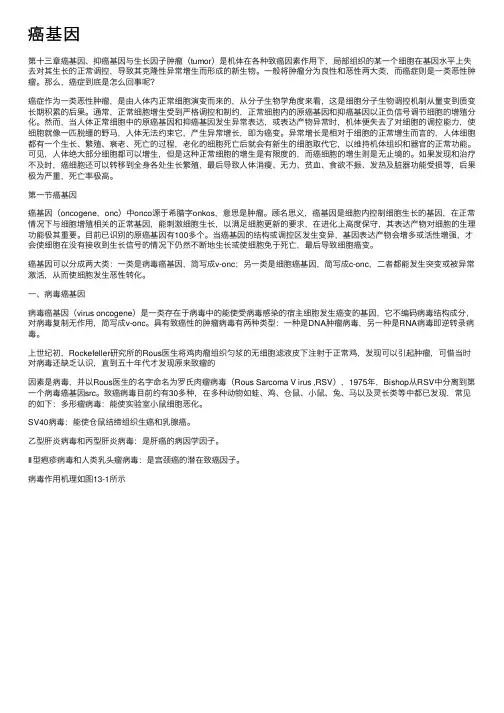 癌基因——精选推荐