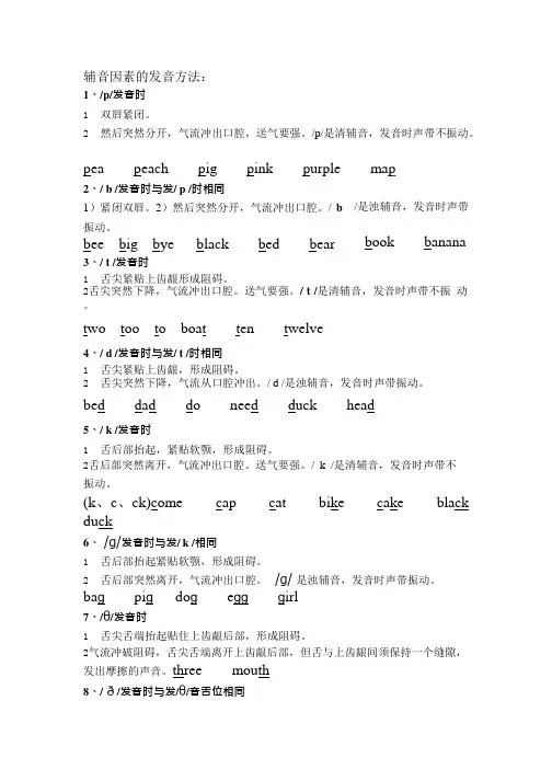 英语辅音发音规则