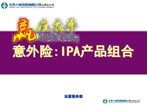 意外险IPA产品组合ppt课件