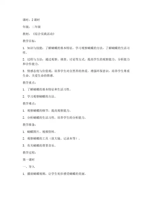 二年级下期综合实践教案