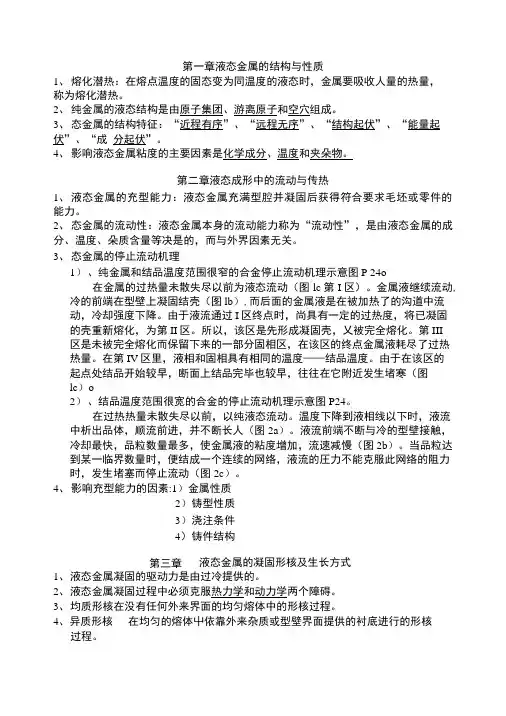 材料成形原理第二版复习.doc