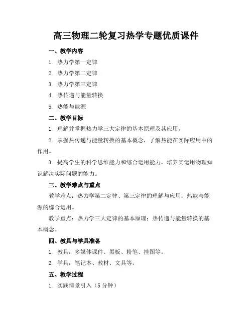 高三物理二轮复习热学专题优质课件