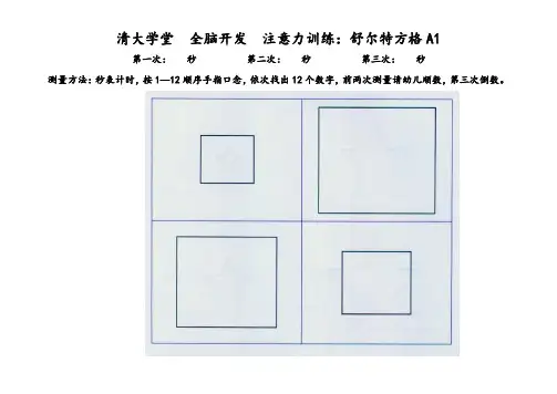 全脑开发-注意力训练：舒尔特方格(全套)