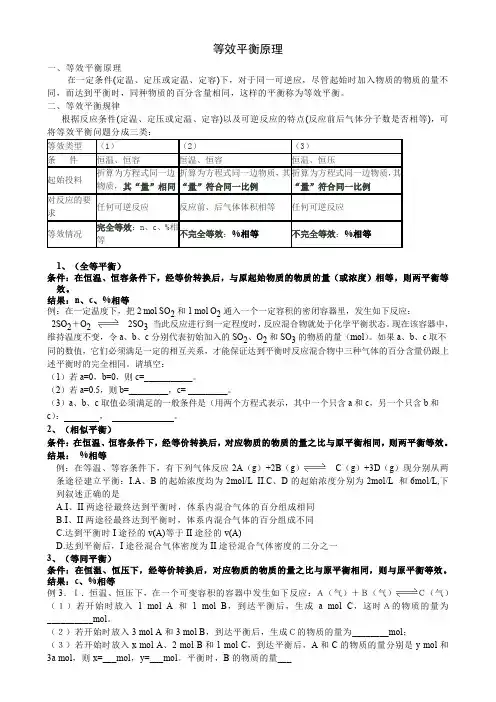 等效平衡原理(精讲+练习)