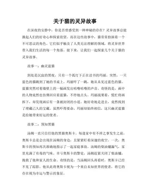 关于猫的灵异故事
