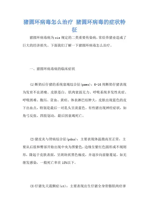 猪圆环病毒怎么治疗 猪圆环病毒的症状特征