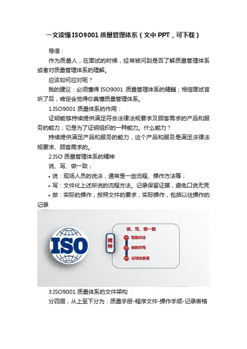 一文读懂ISO9001质量管理体系（文中PPT，可下载）
