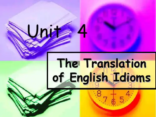 The Translation of English Idioms