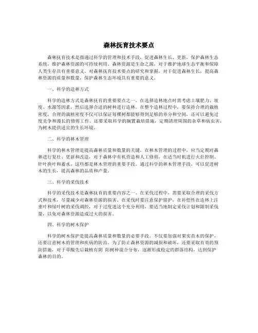 森林抚育技术要点