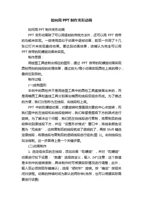 如何用PPT制作变形动画