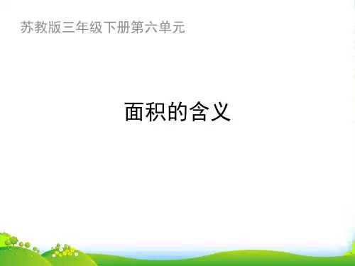 苏教版三年级下册数学课件6.1 面积的含义 (共18张PPT)
